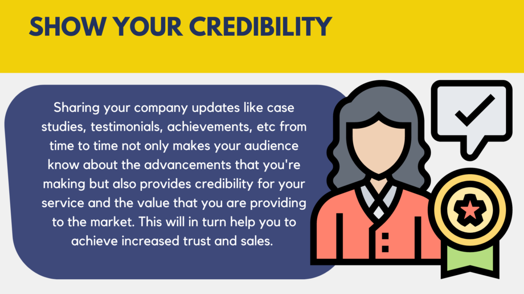 show your credibility