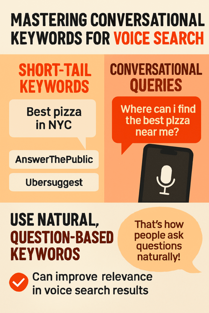 mastering conversational keywords for voice search