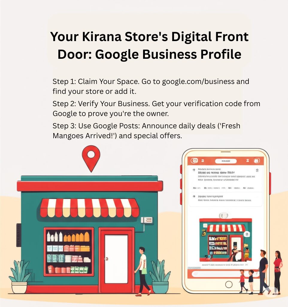 ranchi kirana store digital front with google business profile